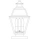 Inverness 3 Light 15 inch Verdigris Patina Column Mount in Clear Seedy