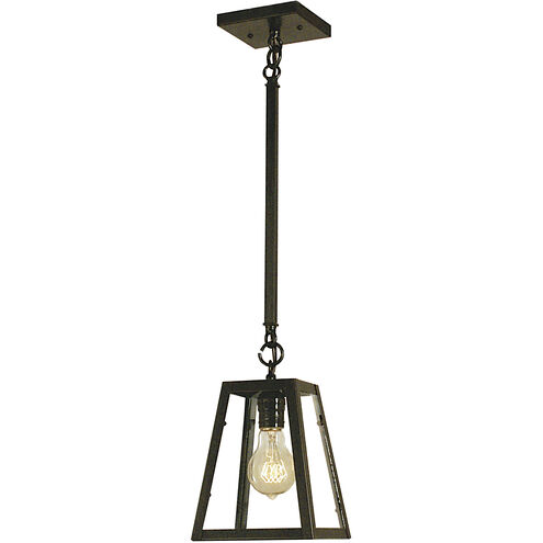 Vintage 1 Light 6 inch Antique Brass Pendant Ceiling Light in Frosted