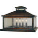 Canterbury 4 Light 15.5 inch Mission Brown Column Mount in Cream