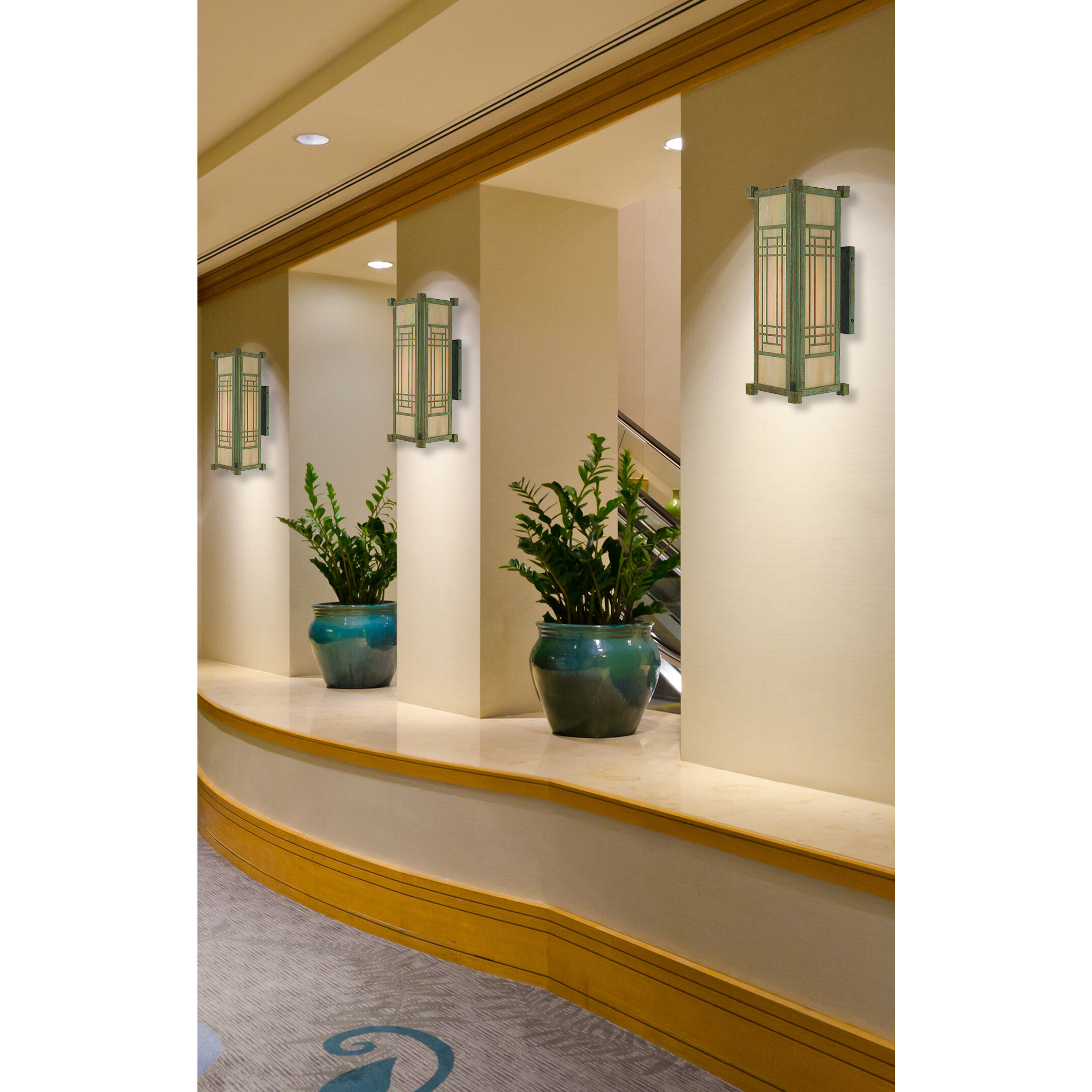 Scottsdale 1 Light 14 inch Verdigris Patina Outdoor Wall Mount in Tan