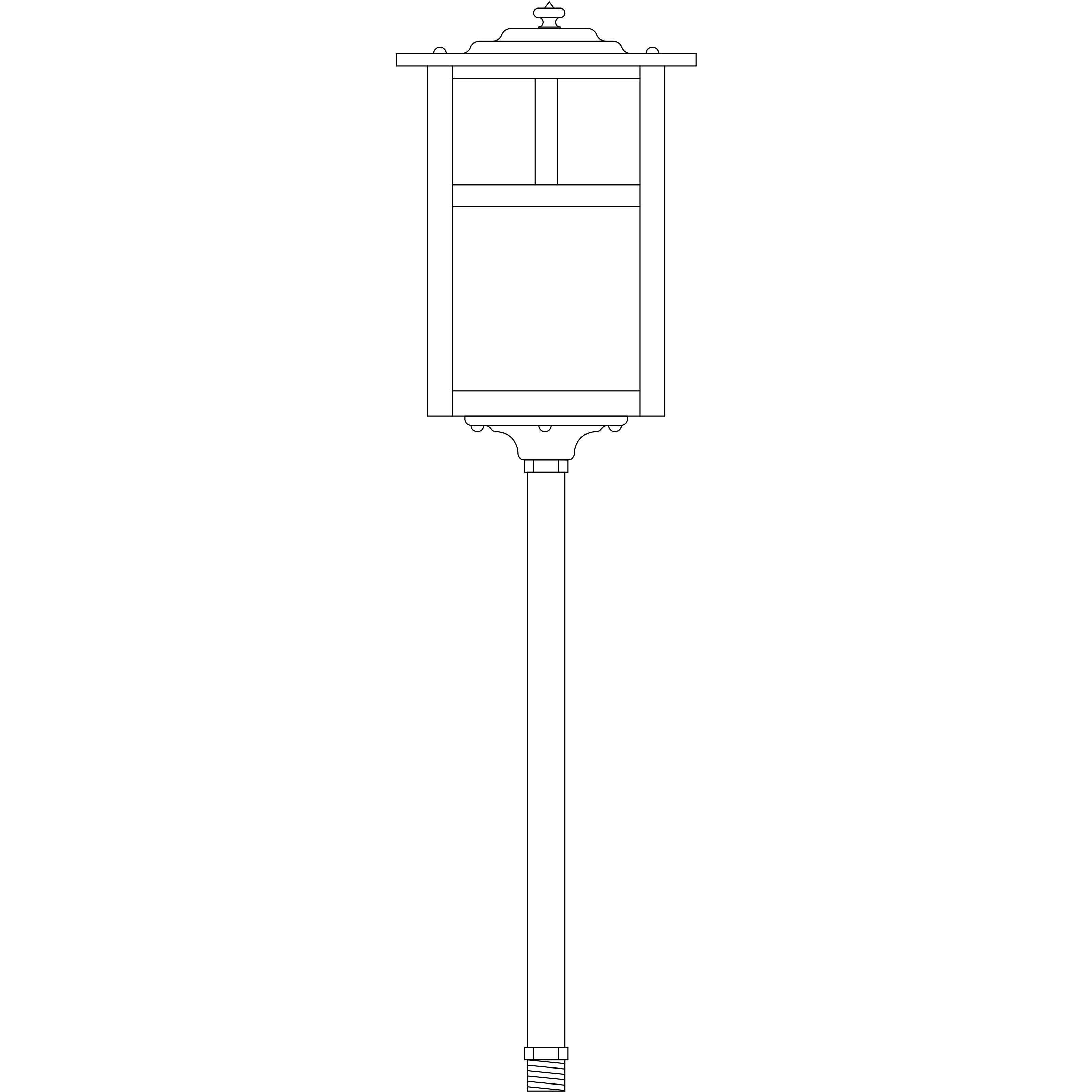 Mission 12V 18 watt Verdigris Patina Landscape Light in White Opalescent, T-Bar Overlay