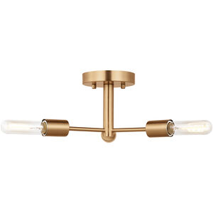 Sean Lavin Axis 3 Light 24 inch Satin Brass Semi-Flush Mount Ceiling Light