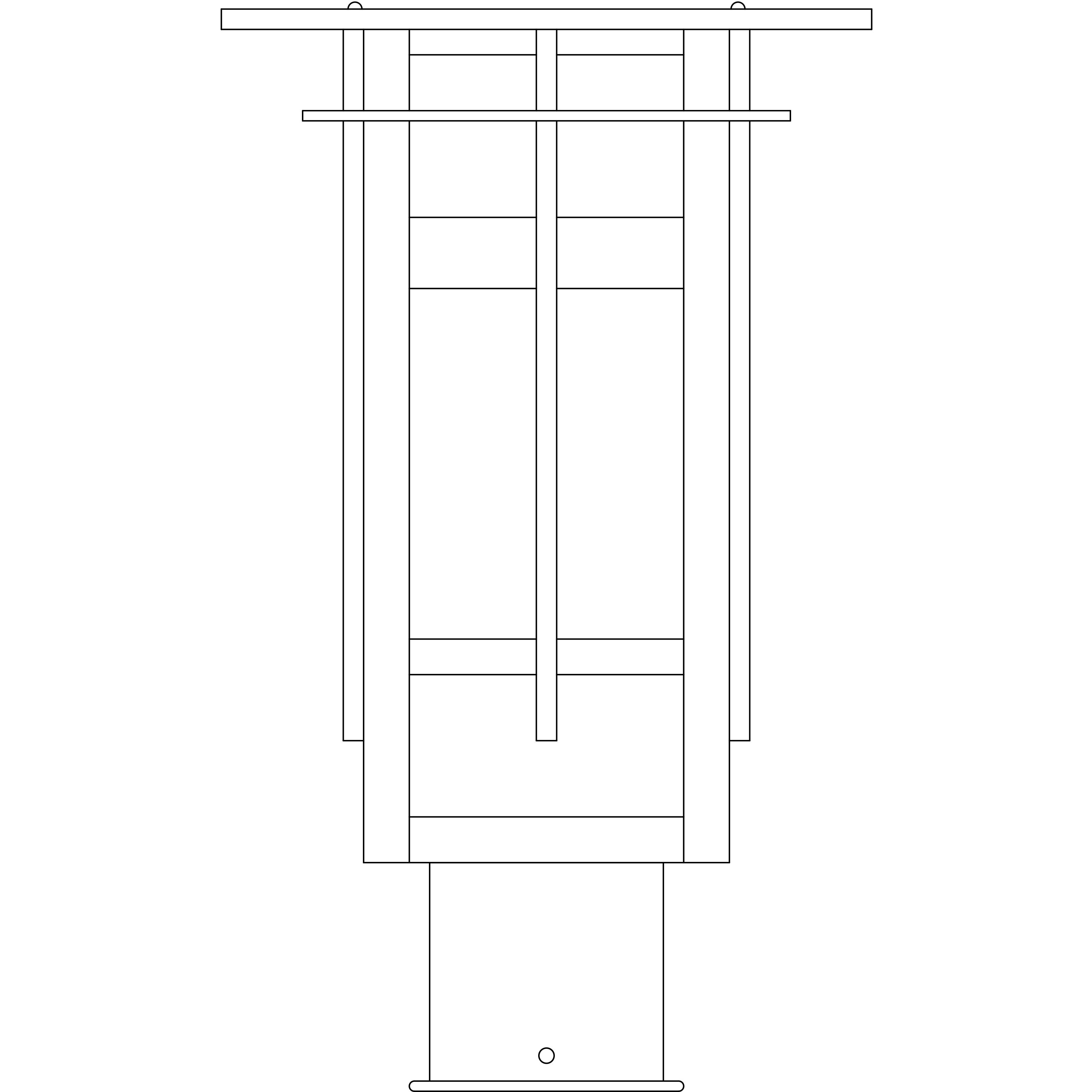 Finsbury 1 Light 10.5 inch Antique Brass Post Mount in Frosted
