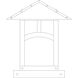 Evergreen 1 Light 10.75 inch Antique Brass Column Mount in Off White, Classic Arch Overlay