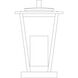 Brighton 1 Light 13 inch Bronze Column Mount in Clear with White Inner Cylinder