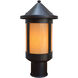 Berkeley 1 Light 11.25 inch Verdigris Patina Post Mount in Cream