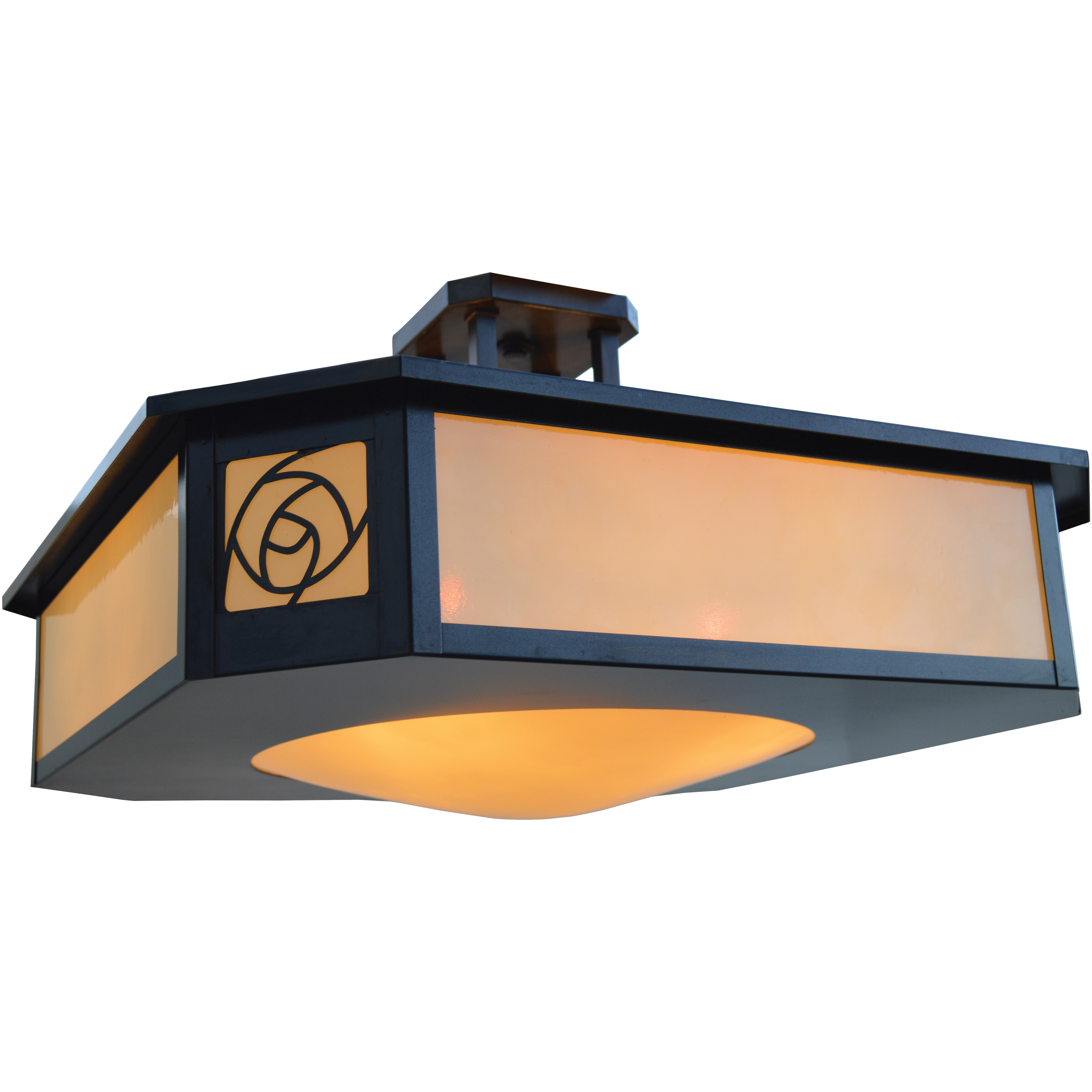 Saint Clair 4 Light 21.5 inch Verdigris Patina Semi-Flush Mount Ceiling Light in White Opalescent