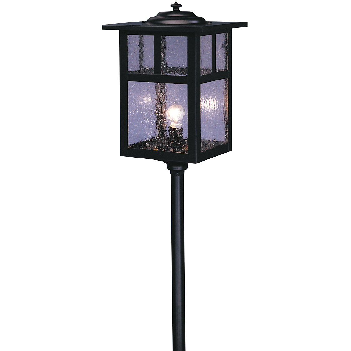 Mission 12V 18 watt Verdigris Patina Landscape Light in White Opalescent, T-Bar Overlay