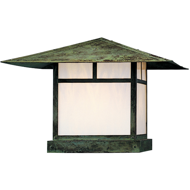Monterey 1 Light 17 inch Antique Copper Column Mount in Frosted, Cloud Lift Overlay
