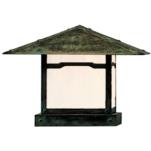 Monterey 1 Light 9 inch Verdigris Patina Column Mount in Frosted, Hummingbird Filigree