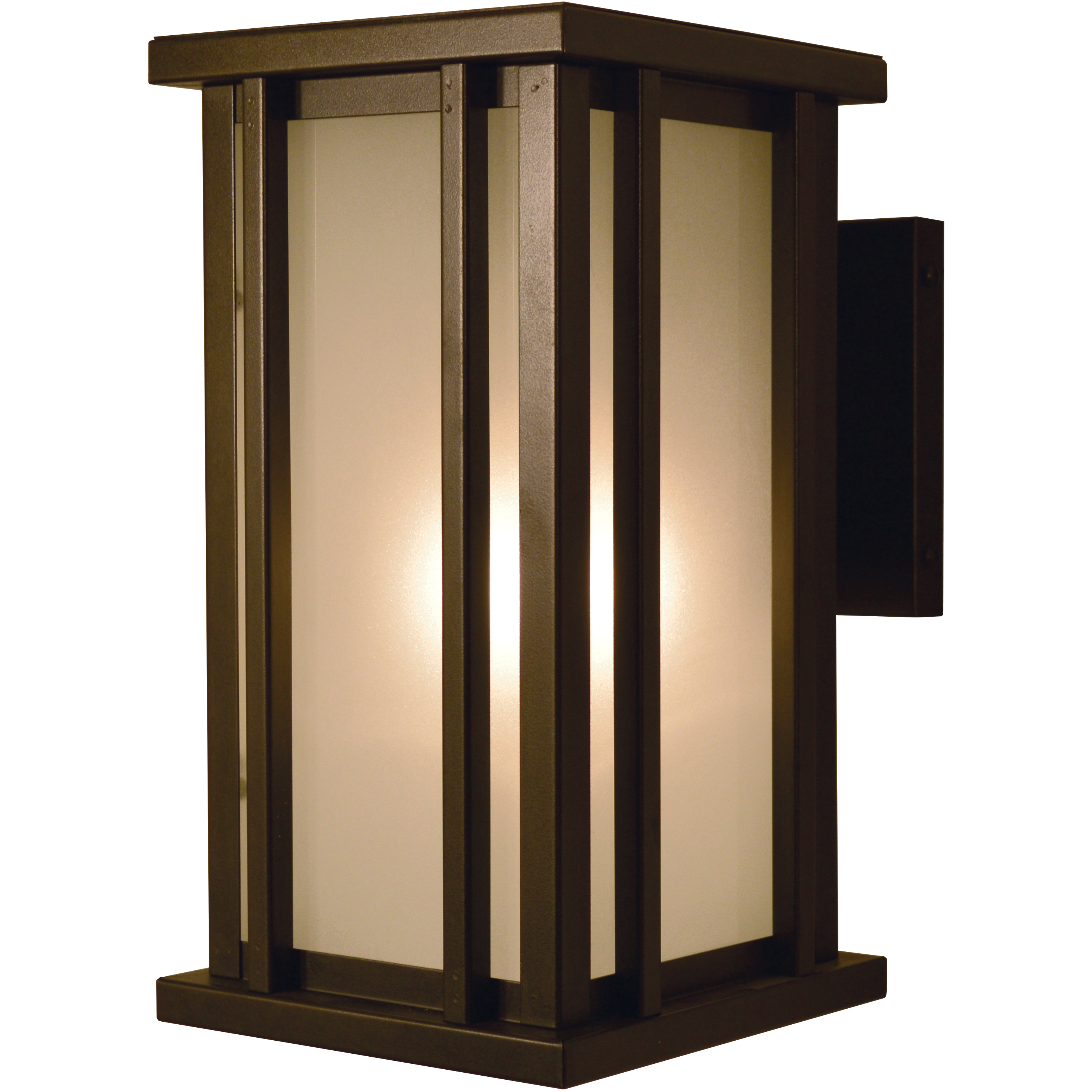 Glencoe 1 Light 11 inch Rustic Brown Outdoor Wall Mount in White Opalescent