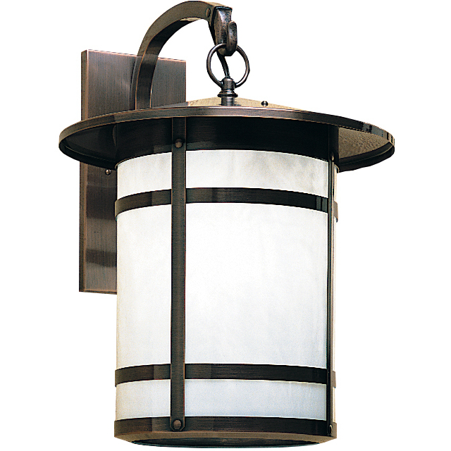 Berkeley 1 Light 19 inch Verdigris Patina Outdoor Wall Mount in Off White