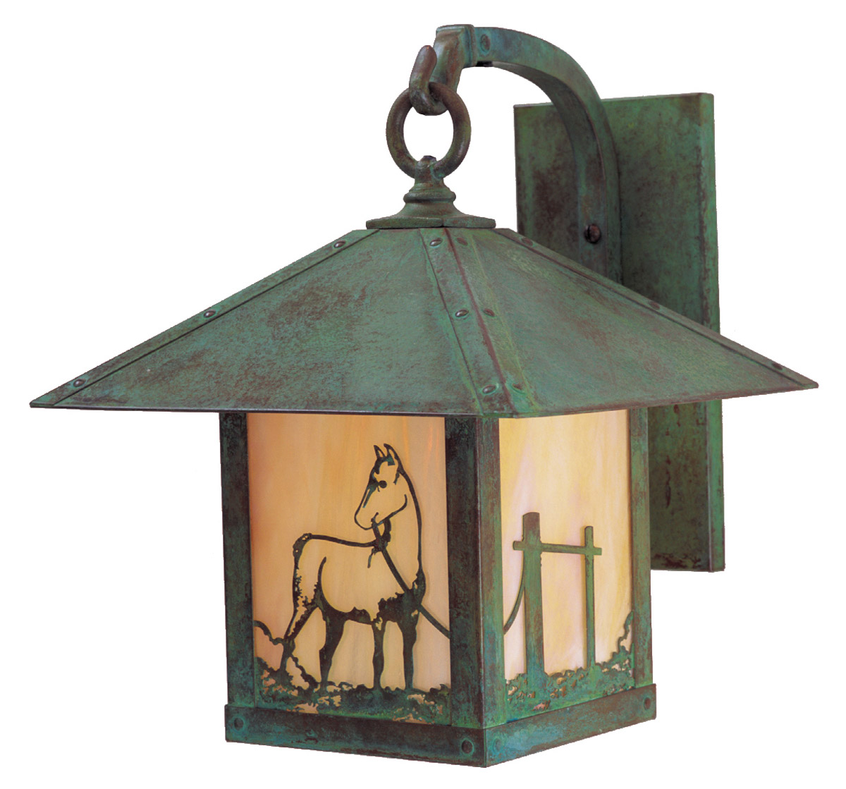 Timber Ridge 1 Light 15 inch Mission Brown Outdoor Wall Mount in Cream
