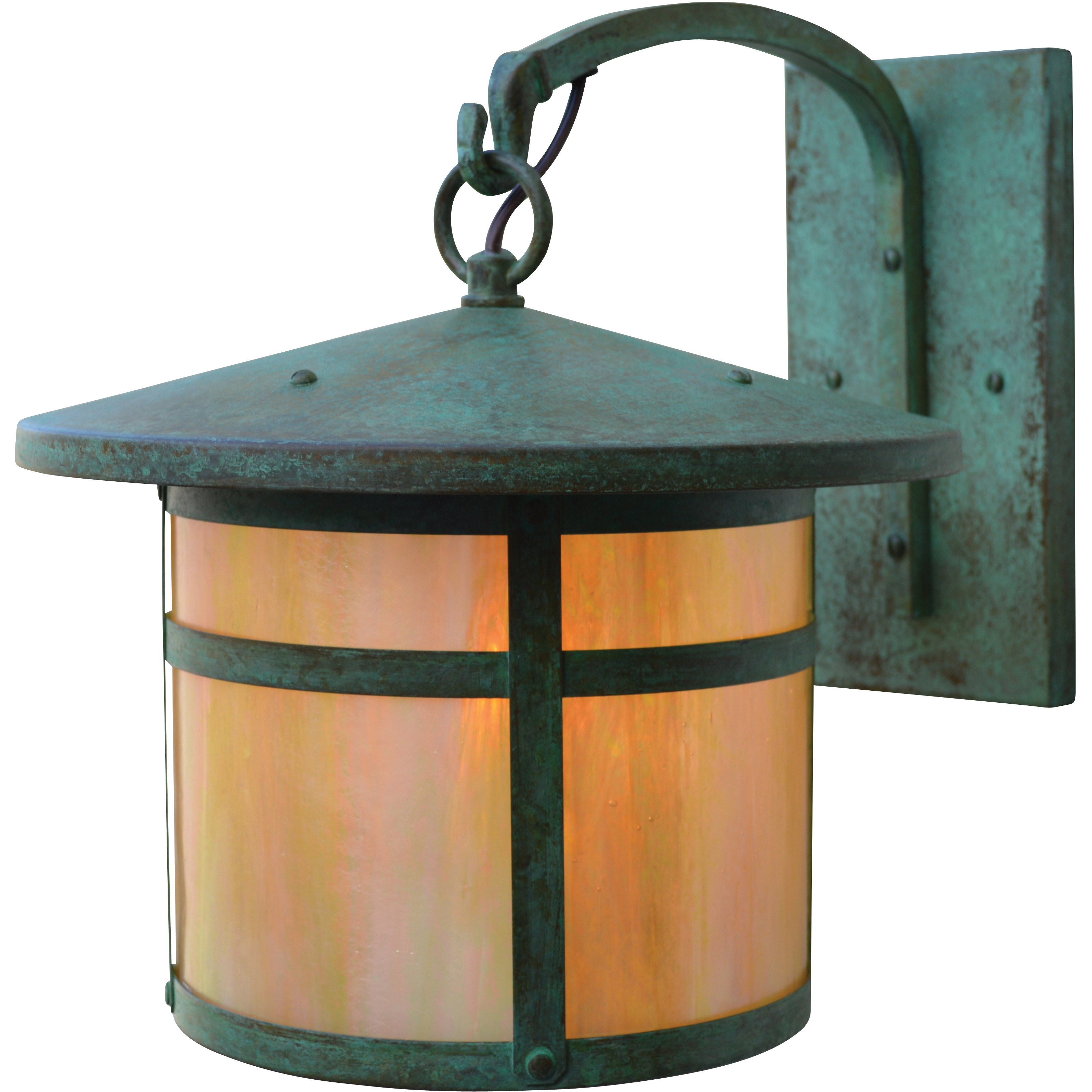Berkeley 1 Light 11.88 inch Verdigris Patina Outdoor Wall Mount in Tan