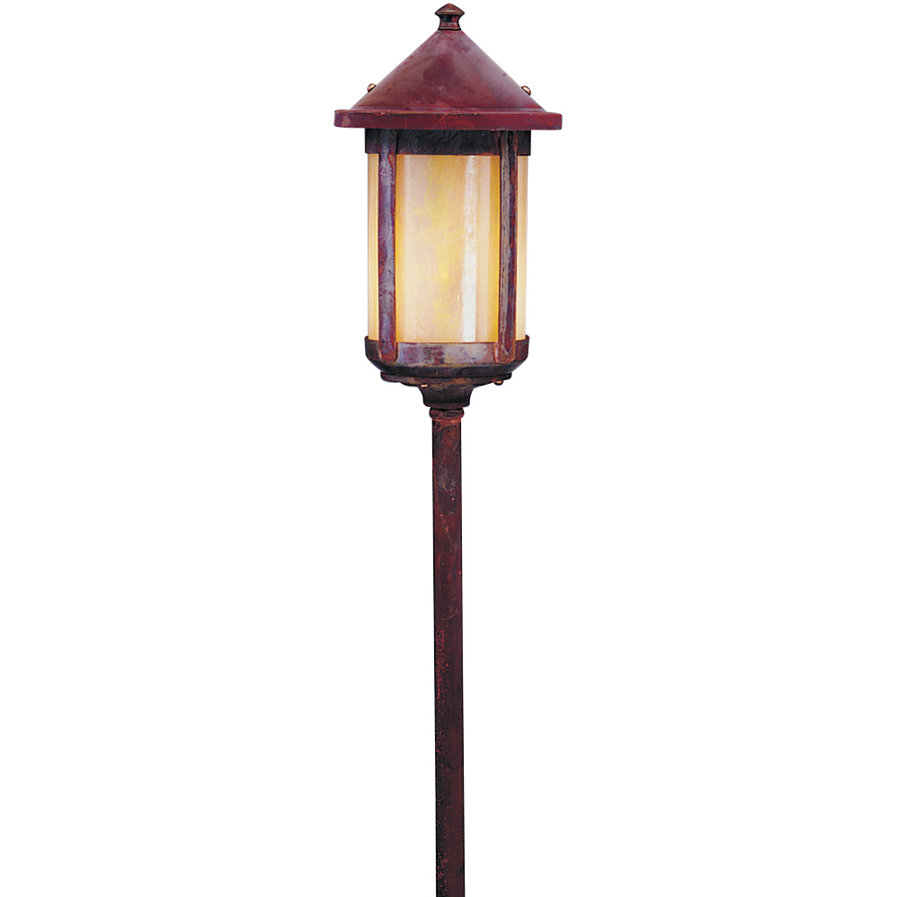 Berkeley 12V 18 watt Verdigris Patina Landscape Light in White Opalescent