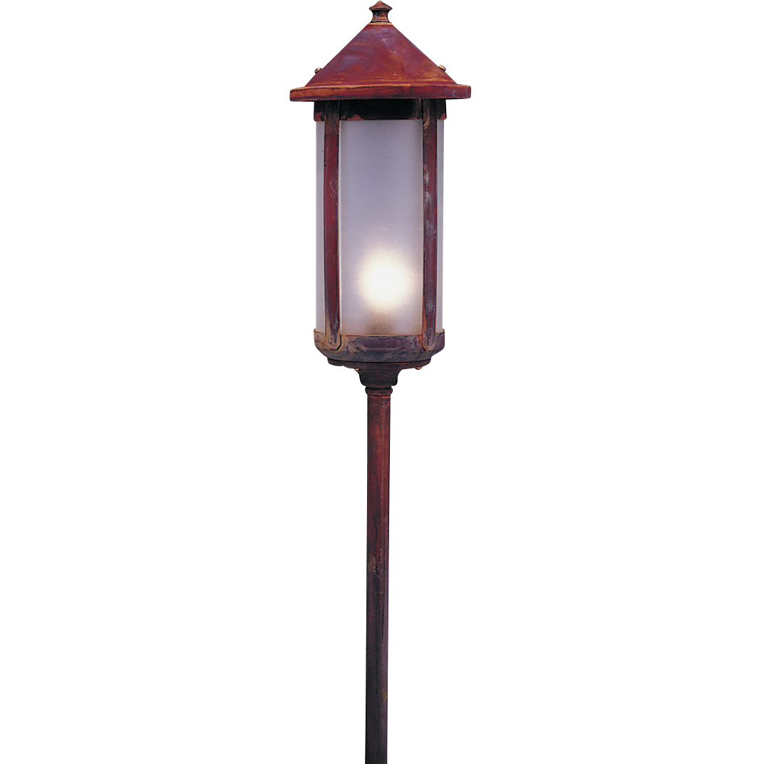 Berkeley 12V 18 watt Raw Copper Landscape Light in Frosted