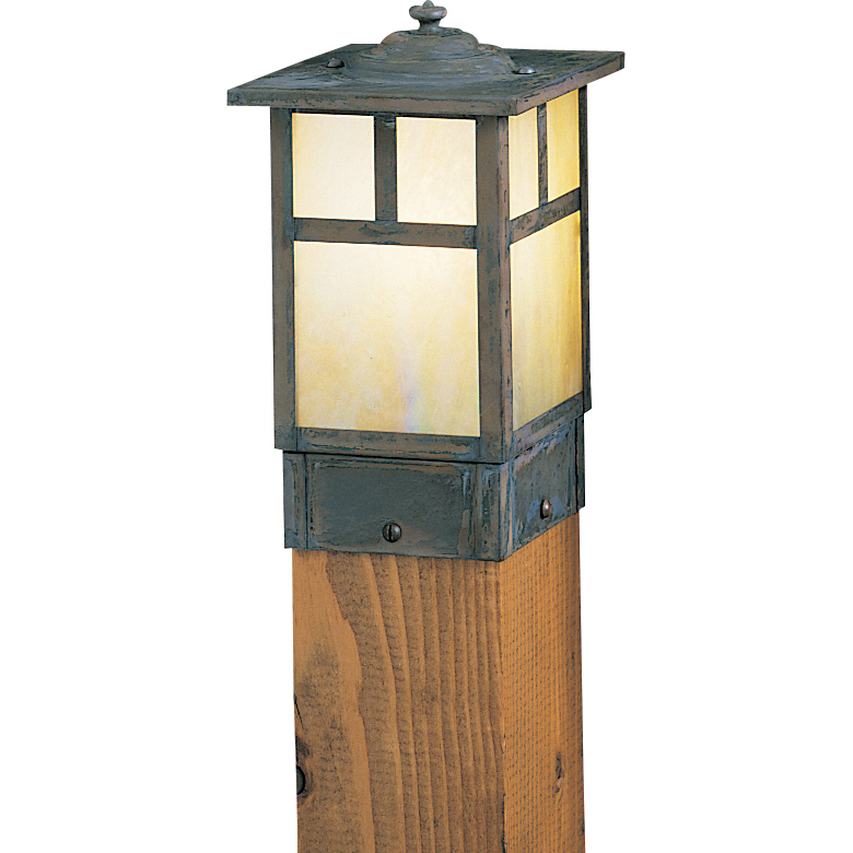 Mission 120V 60 watt Satin Black Outdoor Landscape in Gold White Iridescent, Empty