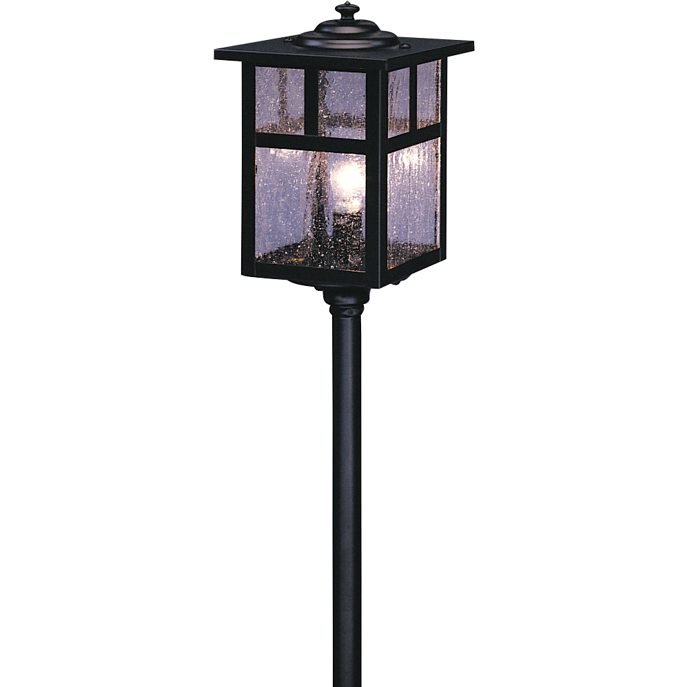 Mission 12V 18 watt Verdigris Patina Landscape Light in White Opalescent, T-Bar Overlay