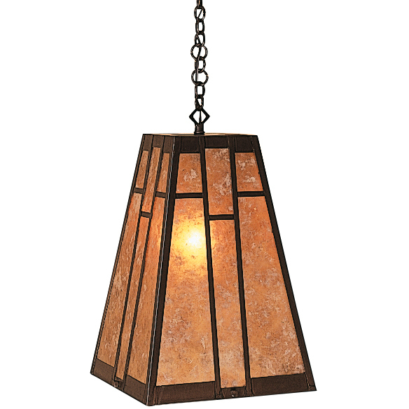 Asheville 1 Light 12 inch Antique Brass Pendant Ceiling Light in Almond Mica