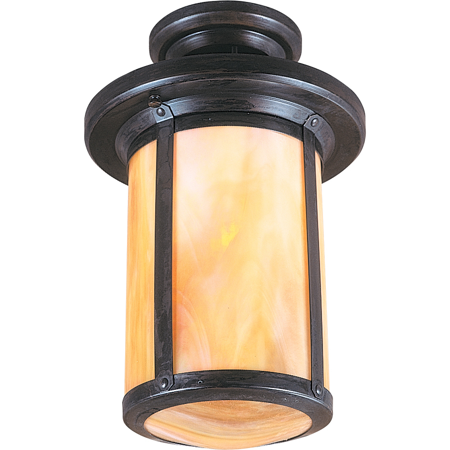 Berkeley 1 Light 8.88 inch Raw Copper Semi-Flush Mount Ceiling Light in Rain Mist