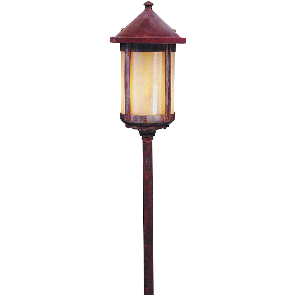 Berkeley 12V 18 watt Verdigris Patina Landscape Light in White Opalescent