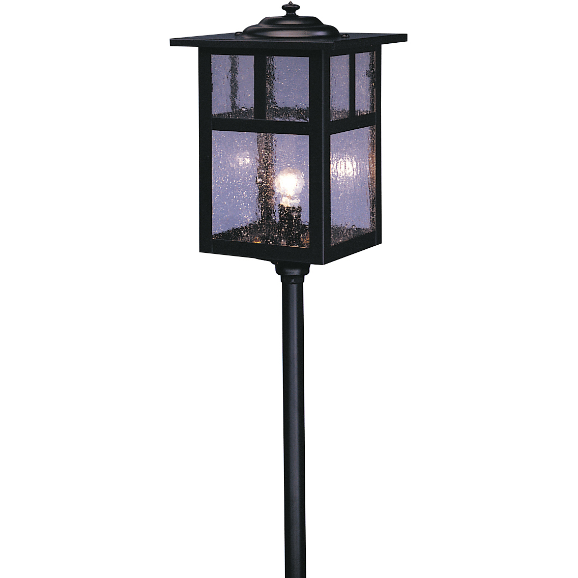 Mission 12V 18 watt Verdigris Patina Landscape Light in White Opalescent, T-Bar Overlay